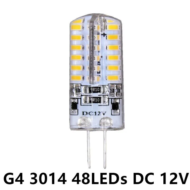 Lámpara LED halógena G4 DC12V 24 48 96 104 en lugar de 10W-25w, Bombilla de cristal con ahorro de 360 grados, envío gratis, oferta