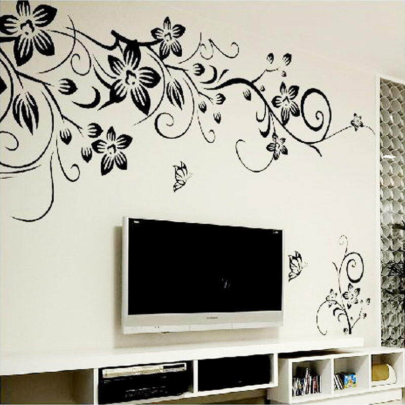 Adesivo de parede 3d flores, faça você mesmo, decoração da moda, flor romântica, adesivos de parede, decoração de casa, papel de parede, frete grátis