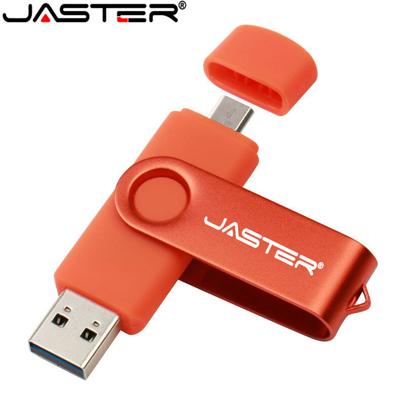 JASTER-memoria externa OTG giratoria de plástico, disco U de 2,0, 4GB, 8GB, 16GB, 32GB, 64GB, envío gratis