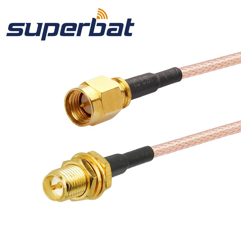 Superbat SMA męski kabel Jumper do RP-SMA kobiet złącze Pigtail RG316 15cm kabel koncentryczny RF