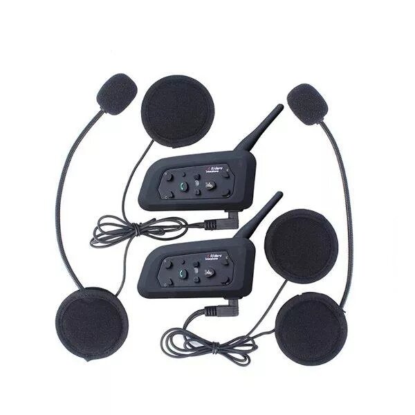 Intercomunicador inalámbrico con Bluetooth para casco de motocicleta, 600M, 850mAh, 6 conductores, IP65, MP3, promoción GPS, V6, 2 uds.