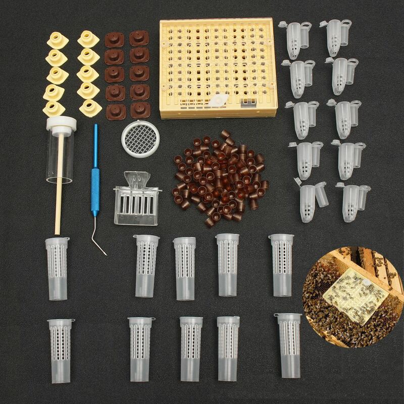 155pcs plastic Queen Rearing System Cultivating Box Cell Cups Bee Catcher Cage Beekeeping Tool Equipment