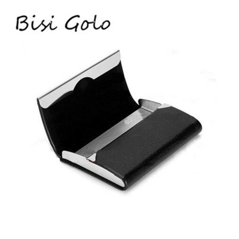 Bisi Goro 2022 New PU  Leather Men’s Wallet Bussiness ID Card Holder Case Bank Cards Box Mini Money Bag Simple Wallets For Women