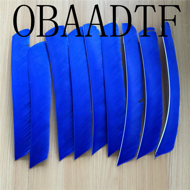 50 pcs Deep Blue Figura Intera Reale Turchia Piuma Per Il Tiro Con L'arco Da Caccia E Tiro di Freccia Fletching Vendita Calda