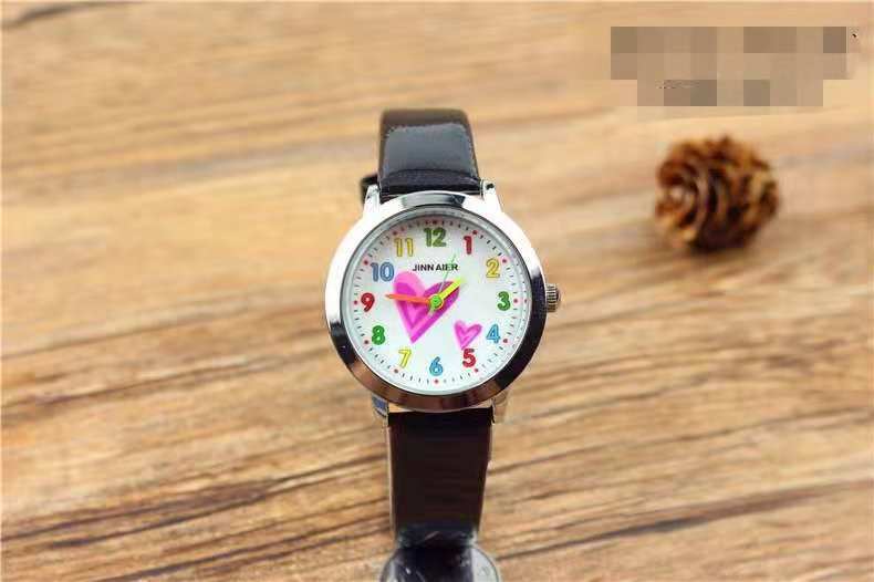 جميل الكرتون القلب نمط طالب حزام ساعة معصم اللون الرقمية الكوارتز ساعة للأطفال ساعة الفتاة