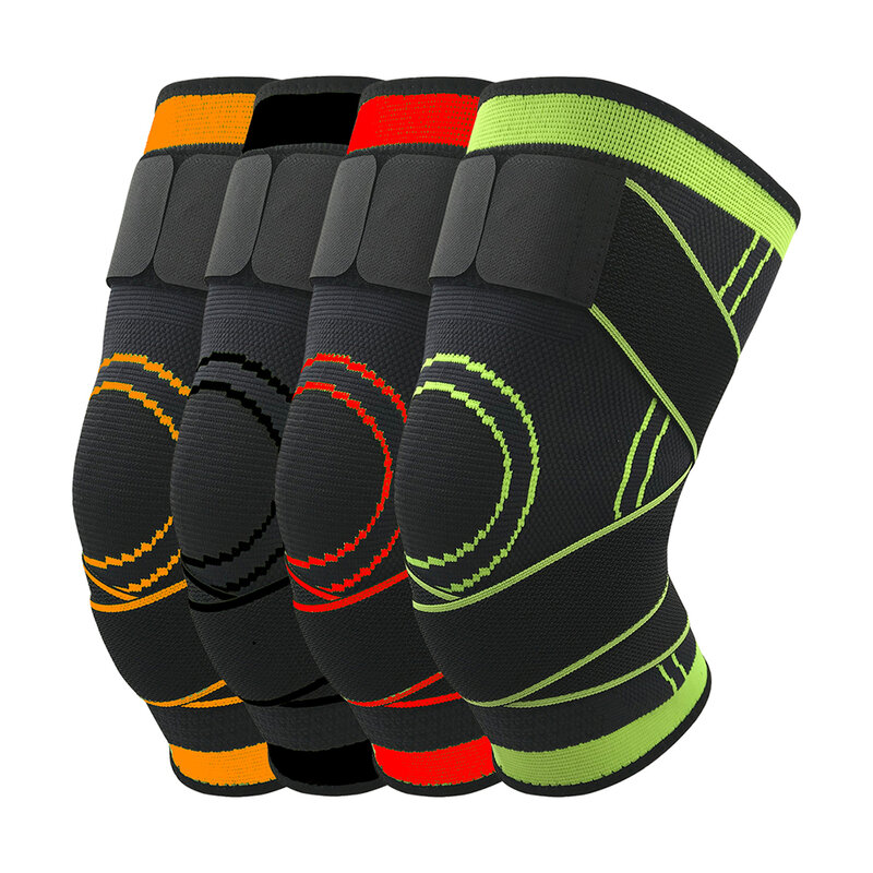 Kneepad wsparcie profesjonalne ochraniacze sportowe ochraniacze na kolana bandaż oddychający orteza stawu skokowego koszykówka tenis kolarstwo