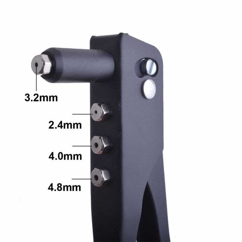 9.5" Pop Rivet Hand Tool Riveter Gun Manual Blind Rivet Gun Repair Tools with 40pcs Rivets Including 2.4,3.2,4.0,4.8mm