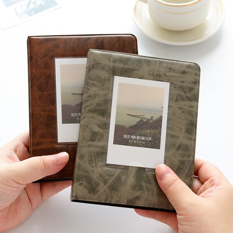 Фотоальбом в стиле ретро, 3 дюйма, 64 кармана, мини-альбом для мгновенных фотографий Polaroid чехол для фотографий в альбоме Storage Fuji Instax Mini 9/8/70 / 7s