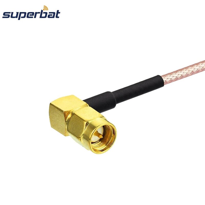 Superbat – fiche SMA vers connecteur mâle à Angle droit, câble de raccordement en queue de cochon pour Radios Wi-Fi sans fil RG316