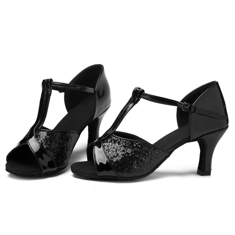 Neue Marke Satin/PU Mädchen Damen frauen Tango Salsa Dance Ballroom Latin Dance Schuhe 7cm Heels mehr farben Großhandel und Einzelhandel