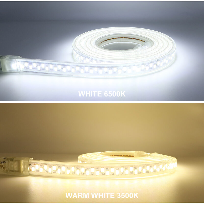 IP67 Waterproof 220V LED Strip SMD 5730 180LEDs/m 1M-10M Super Bright Flexible Light for Indoor Outdoor Lighting