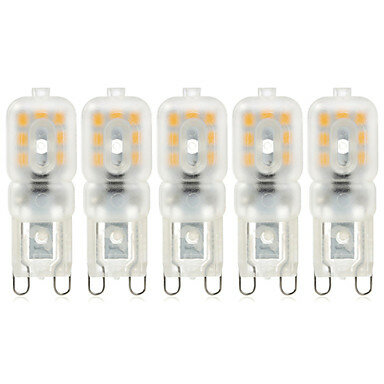 Luces LED bipin G9 de 4W, 14 SMD, 2835, 300-360 lm, blanco cálido/blanco frío, AC 220-240 V, 360 grados, 5 piezas