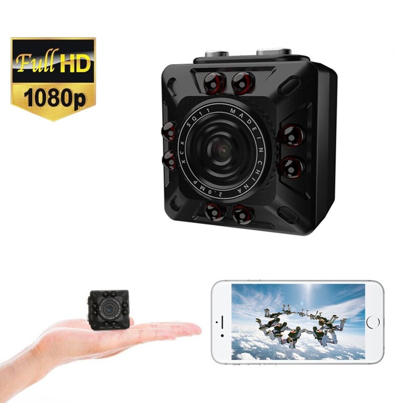 SQ10 SQ11 SQ12 Mini Camera 1080P Full HD Night Vision Camcorder Car DVR Video Recorder Sport Digital Camera Support TF Card