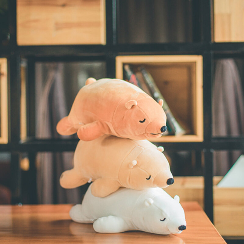 1pc 40cm de simulación Polar oso de peluche de juguete de peluche suave de algodón Animal relleno dormir almohadas regalos para los niños