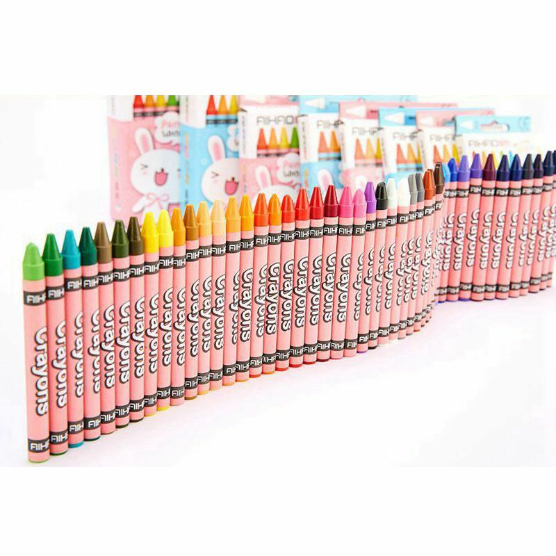 8/12/24สีการ์ตูนสร้างสรรค์ปลอดสารพิษ Crayon น้ำมันจิตรกรรมเด็กนักเรียนดินสอสำหรับวาดของขวัญเครื...