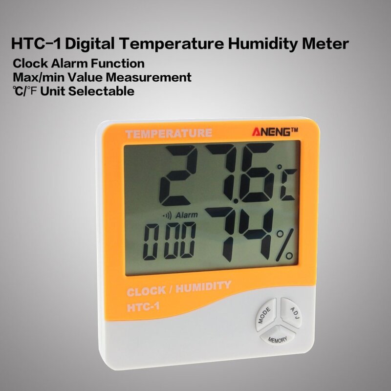 HTC-1 Thermometer Wetter Meteo Station Termometro Digitale Thermostat Hygrometer estacion meteorologica Termometr Feuchtigkeit Meter