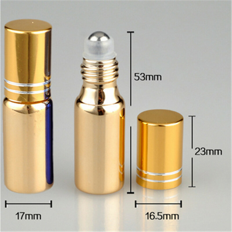Botella Roll-on de 5 ML para Perfume, frasco de cristal para Perfume, botella de aceite, novedad