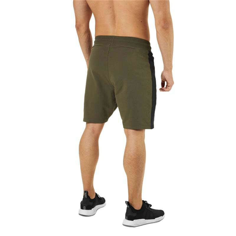 Pantalones cortos informales para Hombre, pantalón corto con bolsillo y cordón, a rayas, para correr