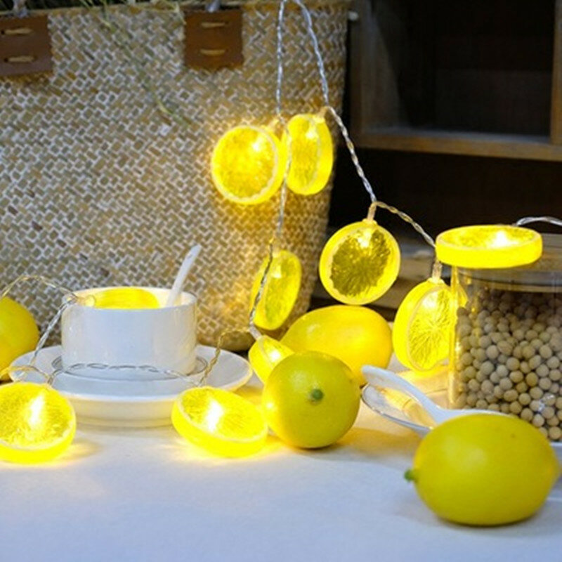 10led 20led limão led string fruit luz quente branco jardim festa de natal feriado decoração do quarto lâmpada criativa noite luz