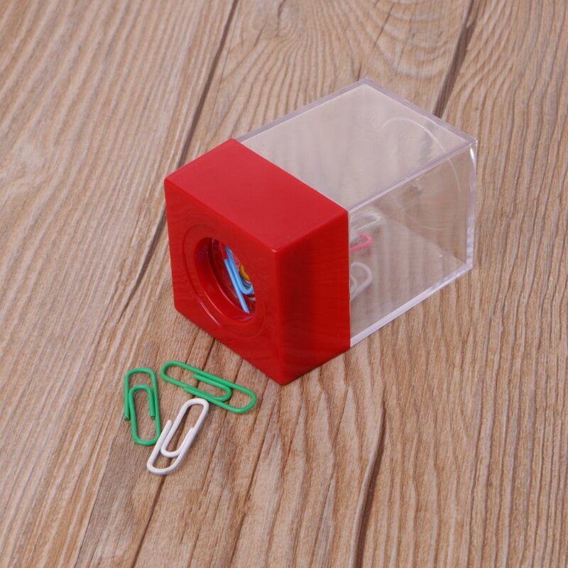 1 pc magnético clipe dispensador de papel titular caixa quadrada caso cor aleatória