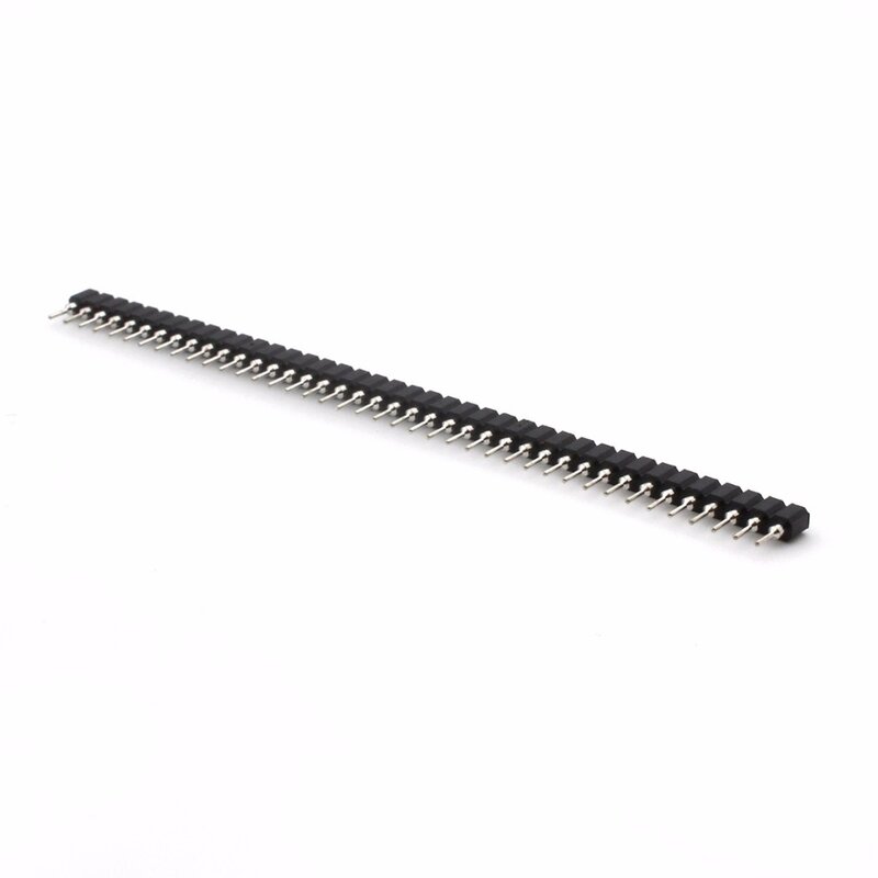 10 pçs/lote 2.54mm pino encabeçamento fêmea única linha 40 pinos 2.54mm pino redondo conector 1x40 frete grátis