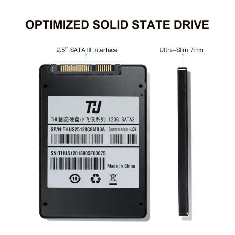 THU – disque dur interne SSD, SATA 3, avec capacité de 120 go, 240 go, 480 go, 1 to, 540 mo/s, pour PC portable, notebook, 2.5 pouces