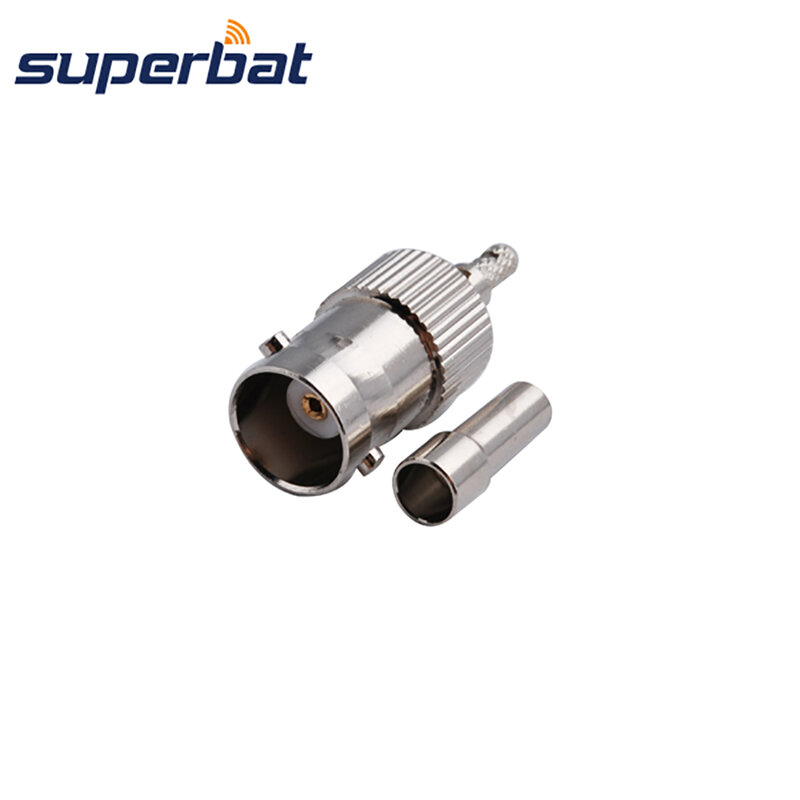 Superbat BNC Female Connector with Panel Crimp for Cable RG316 RG174 Cable RF Coaxial Connector