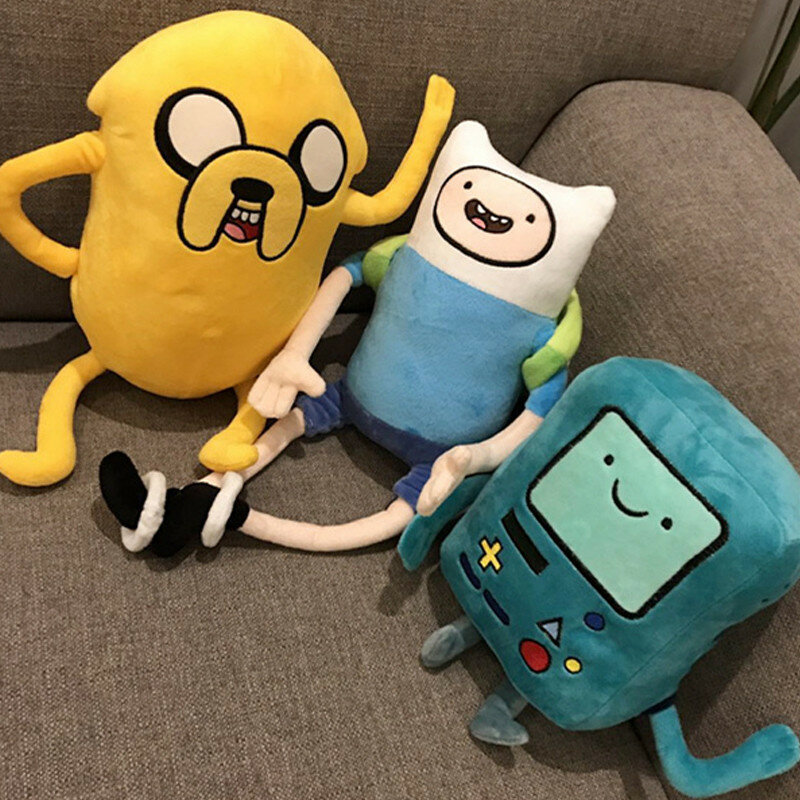 Giocattoli di peluche di grandi dimensioni Adventure Time Finn Jake BMO bambole di peluche morbide forniture per feste ragazza ragazzo regali di compleanno spedizione gratuita