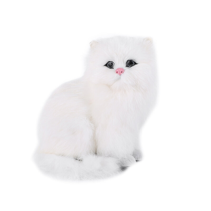 Simulação de pelúcia para decoração de casa, boneco realista de animais com garupa em forma de gato persa, artesanal, brinquedo de pelúcia para crianças