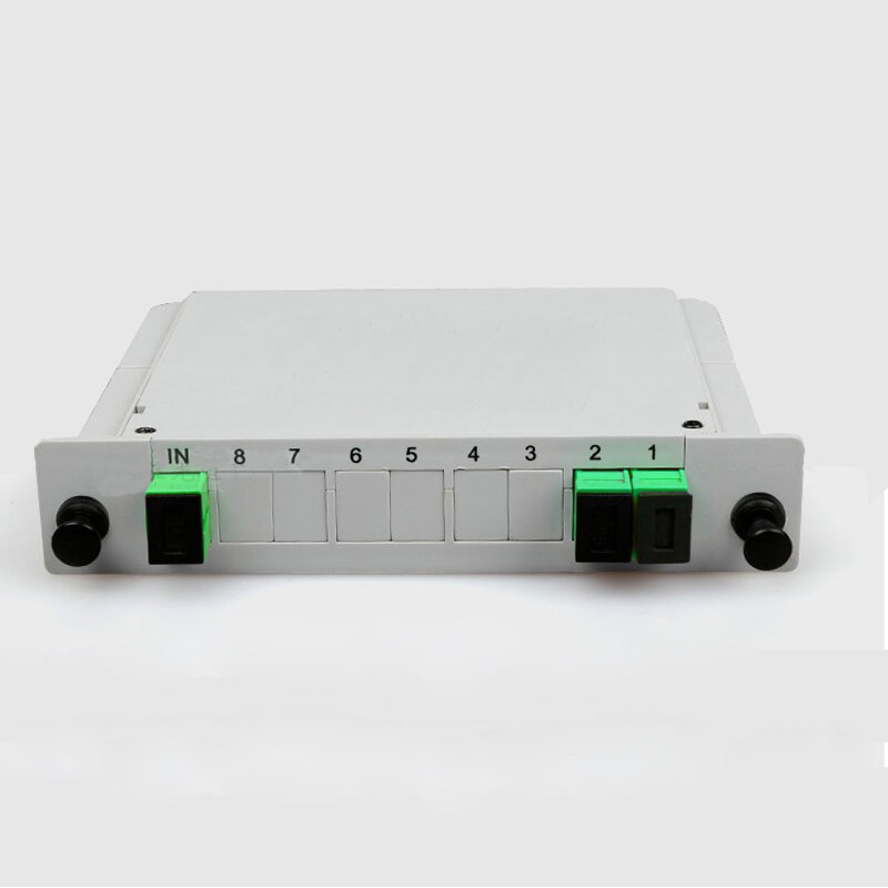 SC APC PLC 1X2 FTTH волоконно-оптический вставной лист Тип сплиттер коробка PLC сплиттер SC conector 1X2 GPON Волоконно-оптический соединитель сплиттер