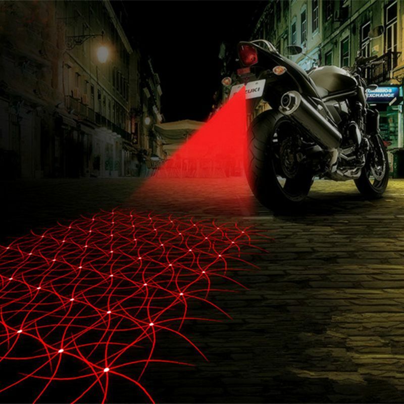 LEEPEE-luces LED antiniebla láser para motocicleta, luz trasera antiniebla, lámparas de freno de estacionamiento, luz trasera de advertencia
