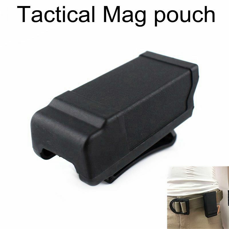 Estojo militar único de polímero, bolsa para um único pente, cinto militar, liberação rápida, único, para glock, 9mm, preto
