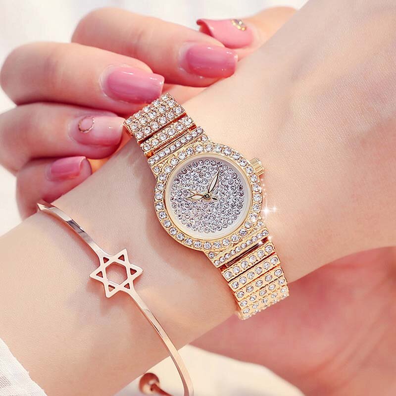 高級ブランドクォーツ時計女性の腕時計高級18 18kゴールド腕時計ファッションカレンダー女性のダイヤモンドの腕時計女性のクォーツ腕時計時間