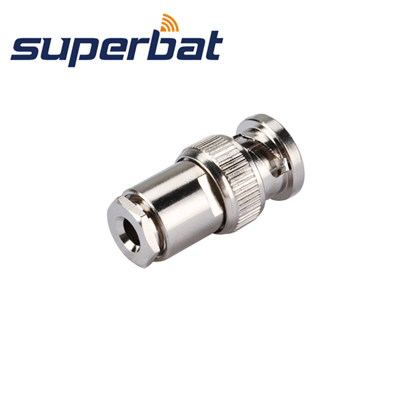 Superbat – connecteur Coaxial RF mâle à pince BNC, pour câbles RG58,RG142,KSR195,LMR195
