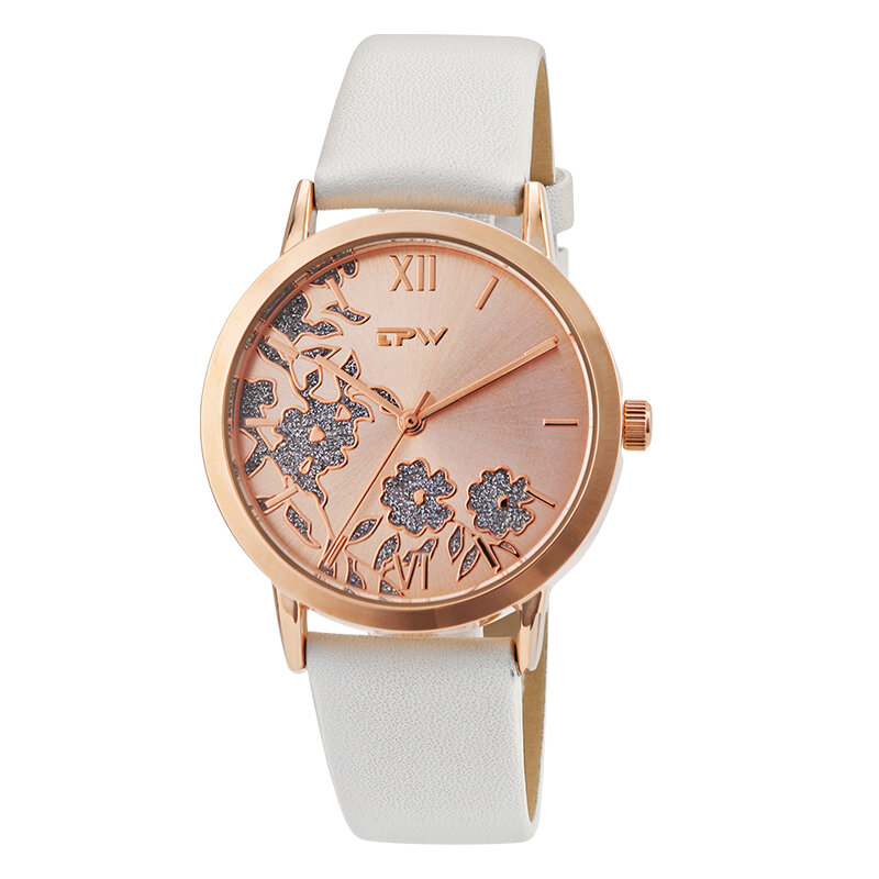 Envío de la gota de moda las mujeres romano reloj de pulsera para mujer reloj Relogio femenino brillo flor reloj para mujer brillante flor