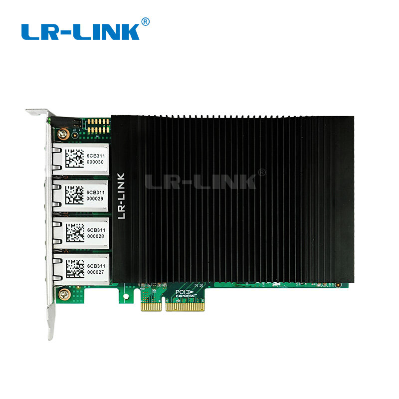 LR-LINK 2004PT-POE POE + Gigabit Ethernet Quad Port กรอบ Grabber การ์ดเครือข่ายอุตสาหกรรมบอร์ด PCI-Express Intel I350