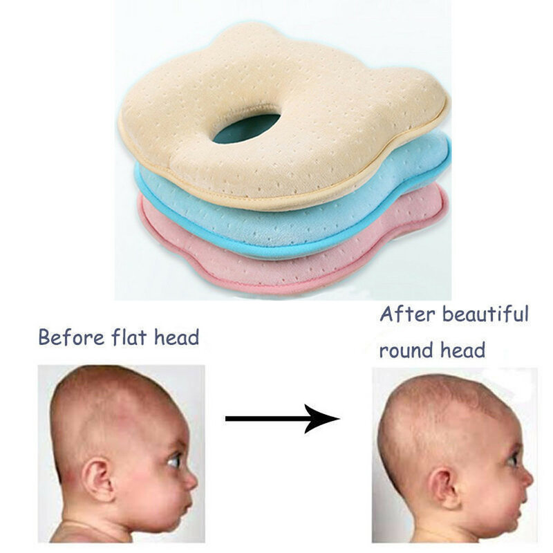 ホットinfantil新生児枕ベビールームソフト幼児枕防止フラットヘッド低反発クッション睡眠サポート