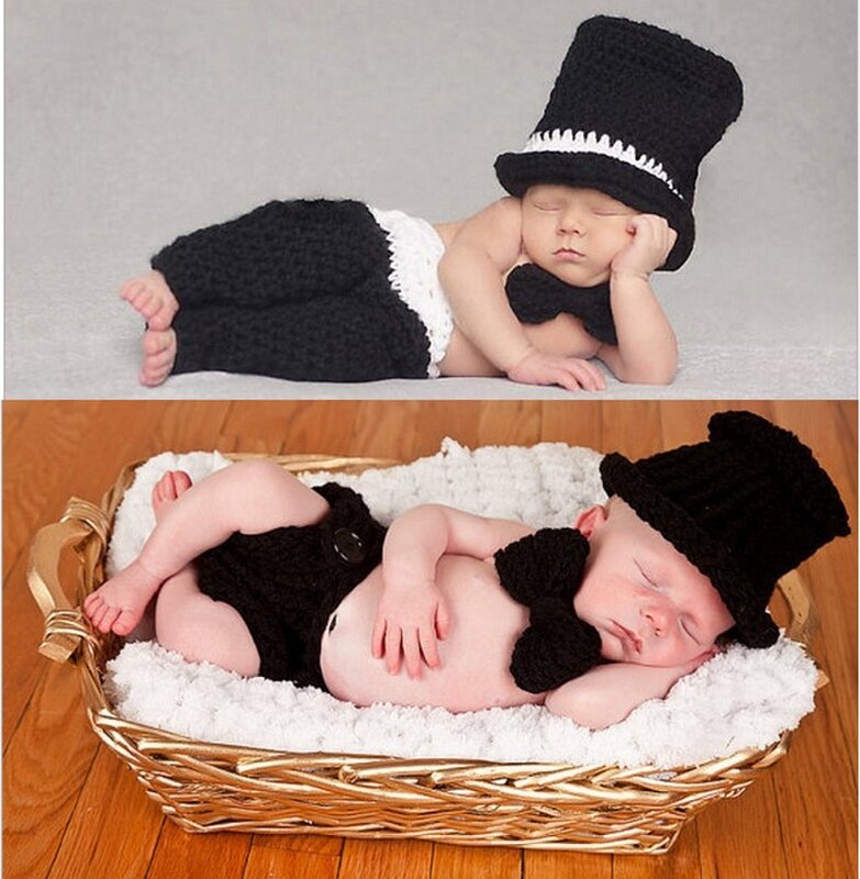 Accessoires de photographie pour bébé, accessoires Photo pour nouveau-né, Crochet tricoté