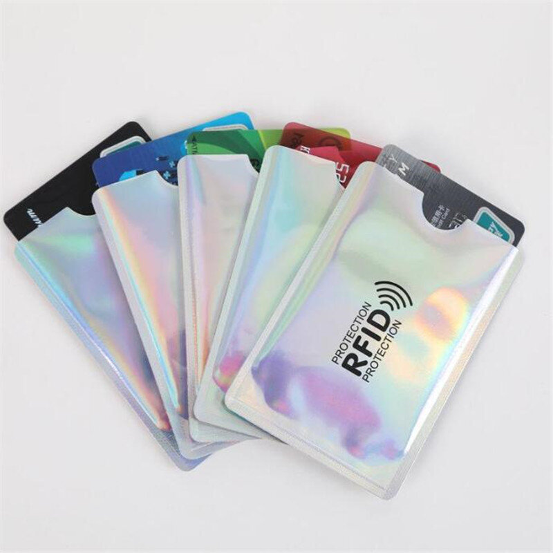 5PCS Anti Rfid บัตรเครดิตธนาคาร Id Card ผู้ถือปกคลุมกระเป๋า Identity Protector แบบพกพานามบัตร Cardholder