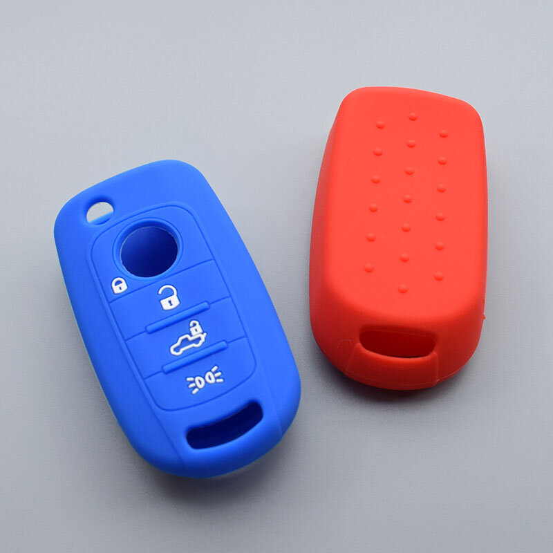 Silicone rubber car key case cover for FIAT Toro 500X nuovo grazie 4 button key Protect skin shell remote accessories