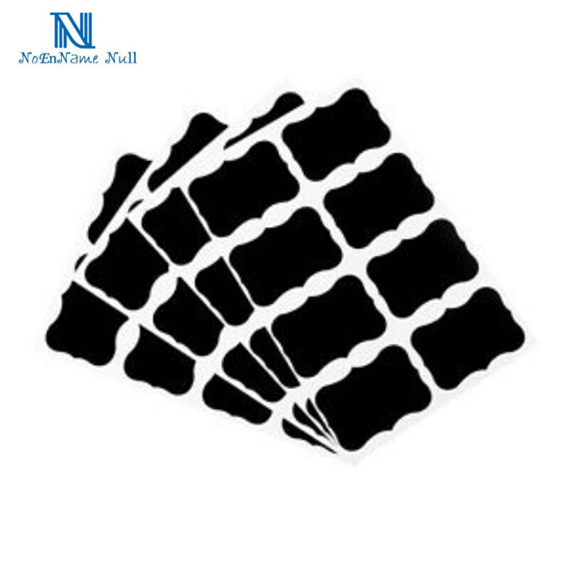 NAI YUE-tablero negro de lujo, uds, 36 etiqueta para tarros de mermelada de cocina, etiquetas adhesivas Pizarra decorativa de 5cm x 3,5 cm