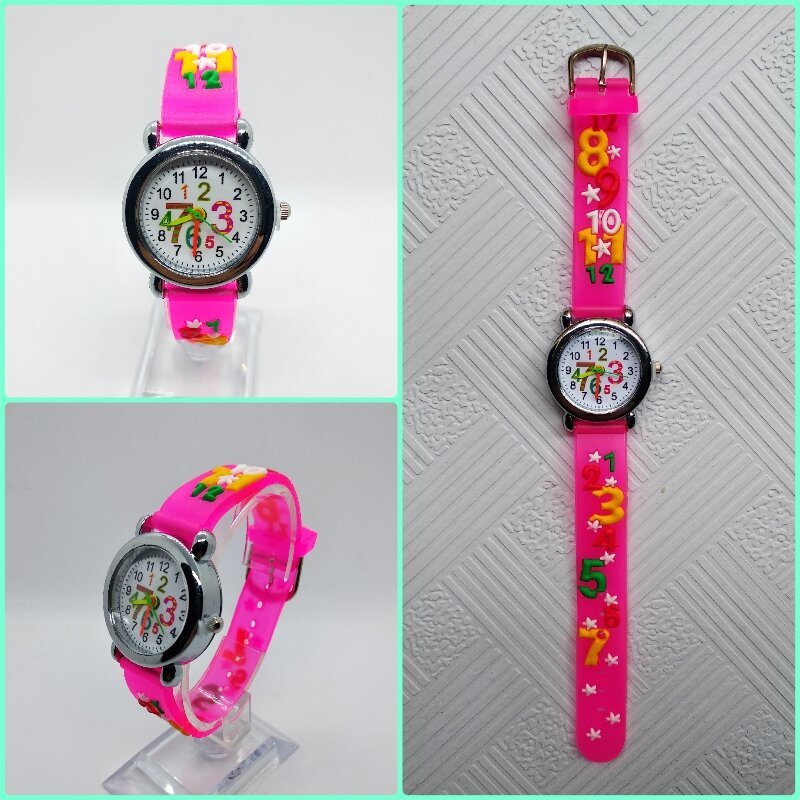 Przedszkole Student cyfry arabskie zegarki dla dzieci czarnym paskiem piękny zegarek dla dzieci dla dziewcząt chłopców zegar dziecko kwarcowy zegarek