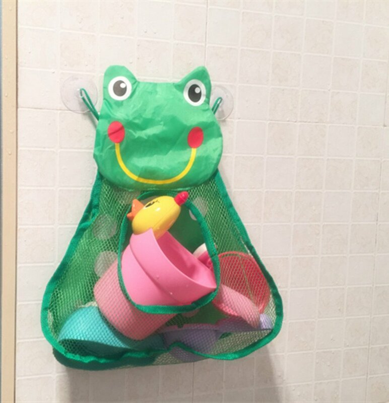 Frog and Duck Bath Toy Organizers,Cute Toddler Toy Storage Caddy,Bathtub Toy Storage Bags for Kids Baby Bathroom Quick Dry