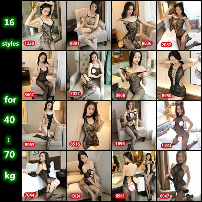 Erotic Lingerie Teddies Bodysuits Hot Sexy Lingerie Open Crotch Elasticity Mesh Body  Stockings Hot Porn Sexy Underwear Costumes