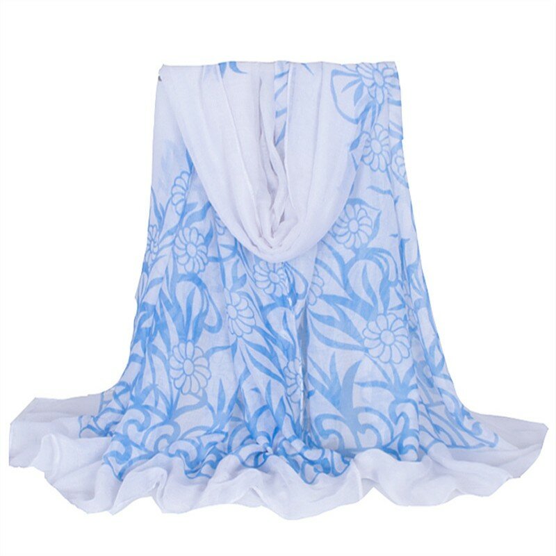 Écharpes en Polyester pour femmes | Imprimé Floral léger à la mode, écharpes longues et châle, écharpe de plage, taille 2019*180