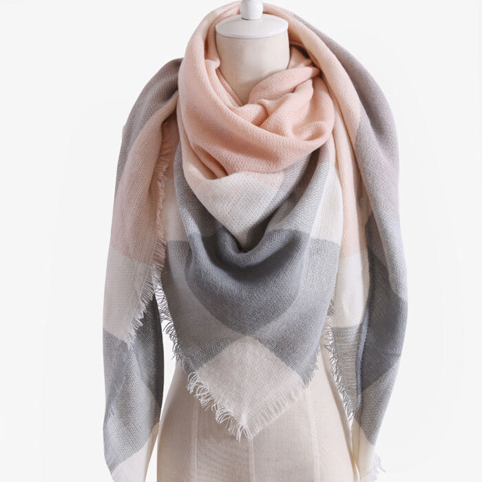 Winter Scarf For Women Fashion Brand Designer Shawl Cashmere Plaid Triangle  Blanket  Bandana Pashmina Lady Wrap