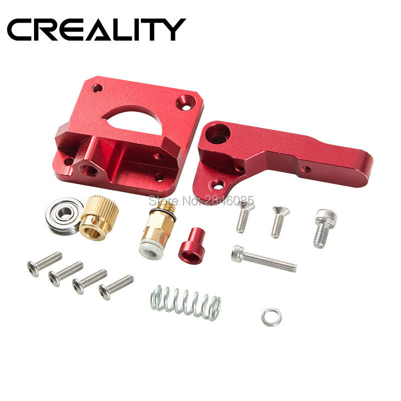 CREALITY 3D Red Metal MK8 Extruder ، كتلة من سبائك الألومنيوم ، Bowden Extruder ، 1.75 مللي متر ، خيوط للطابعة CREALITY ثلاثية الأبعاد