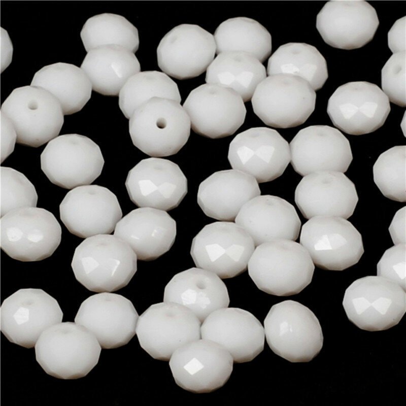 Cuentas de cristal espaciadoras de Austria para mujer, cuentas de cristal para costura, accesorios de bricolaje, perlas sueltas, 4, 6 y 8mm