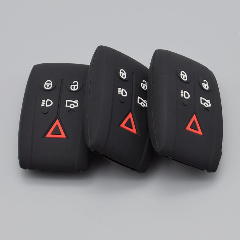 Capa de silicone para controle remoto, capa com 5 botões para chave de carro compatível com jaguar xf xfr xk xpainel
