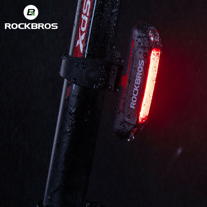 ROCKBROS 자전거 라이트 헤드 라이트 자전거 핸들 바 전면 램프 MTB Rode 사이클링 400LM USB 충전식 손전등 안전 테일 라이트